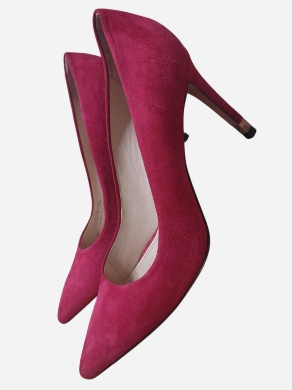 Tory Burch Red Suede Pointed-Toe Pump Classic High Heels Size 7M - Picture 2 of 14